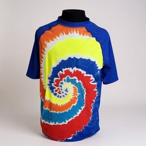 Kids Lands End Sports Swim Top Tshirt Tyed Died Sun Block - XL